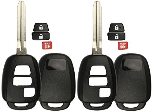 KeylessOption Just the Case Keyless Entry Remote Uncut Car Key Fob Shell Replacement for HYQ12BDM -Pack of 2-