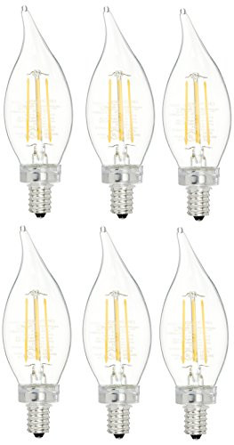 AmazonBasics Commercial Grade LED Light Bulb | 40-Watt Equivalent, BA11, Soft White, 25,000 Hour Lifetime, Dimmable, 6-Pack