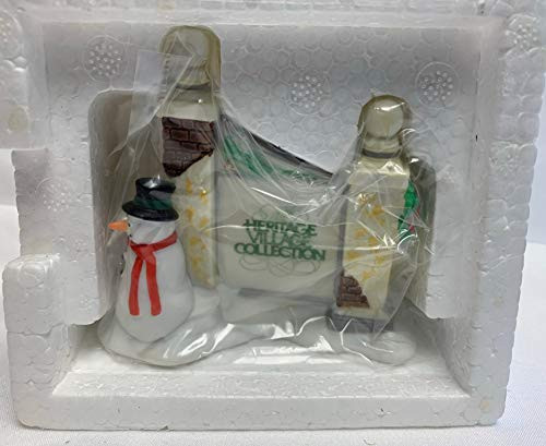 Dept 56 Heritage Village Collection Village Sign with Snowman 5572-7 by Department 56
