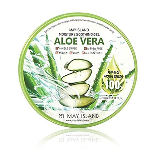 [May Island- Bee Venom Real Essence Mask Pack -10 Sheets-,Real Essense Collagen Mask Pack -10 Sheets-,ALOE VERA 100 percent SOOTHING GEL-300ml- -Aloe Vera-
