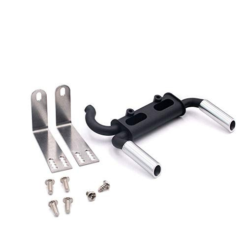 LCX Racing 1/10th RC Crawler Car Body Parts Metal Exhaust Pipes for Axial SCX10 II 90046 90047 TRX4 TRX-4, Upgrades Parts Accessories