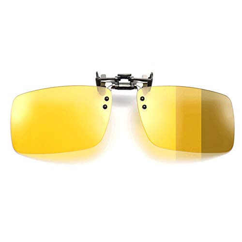 Photochromic Polarized Clip-on Sunglasses -Gray, Yellow-