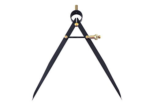 Ledin Toolmakers 8 /220 mm French La Cible Yankee Dividers Compass, Quick Speed Nut, Rapid Adjust, Black Gun Metal Finish, Flat Leg, Hardened Points, Fine Adjustment Mechanism CO200B13