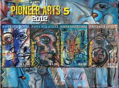 2012 Pioneer Arts, Collectible Sheet of 4 Stamps, Mint Never Hinged