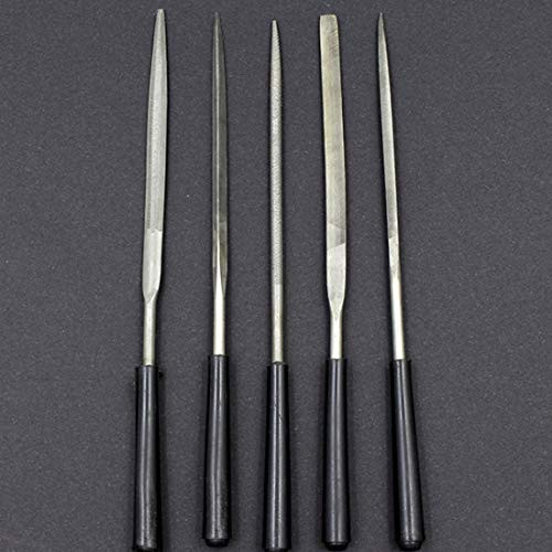 JPONLINE Set 5pcs 3x140mm Needle Files Set Jeweler Diamond Carving Craft Tool Metal Glass Stone Hand Tool NEW