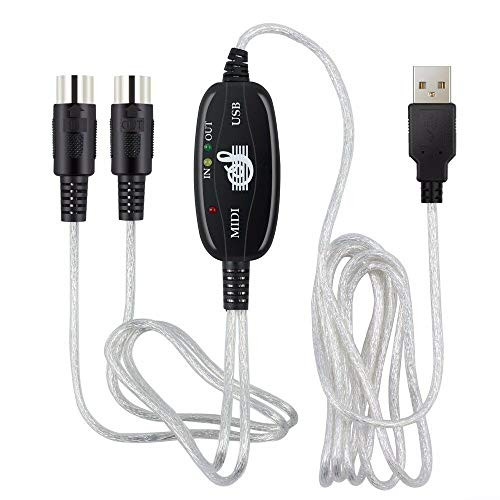 New USB in-Out MIDI Interface Cable Converter to PC Music Keyboard Adapter Cord New USB in-Out MIDI Interface Cable Converter to PC Music Keyboard Adapter Cord
