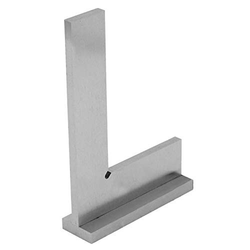 Angle Ruler, Carbon Steel High Accuracy Engineer Tool Galvanized Right Angle Ruler, With Seats for Measure Workshop Workers-Level 2 100x70-