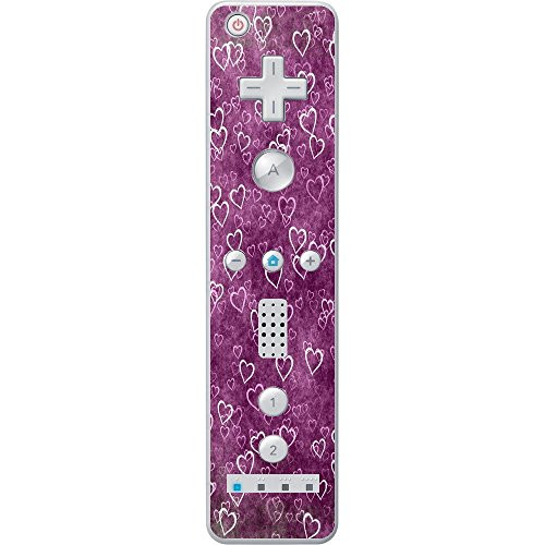 Lots of Hearts and Love Pattern Vinyl Decal Sticker Skin by Moonlight Printing for Wiimote Wii Controller