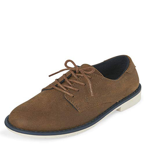 The Children's Place Boy's Oxford Dress Shoes Sneaker, TAN, 12 Big Kid