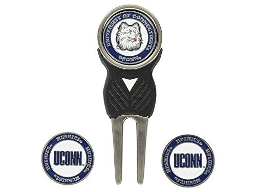 Team Golf NCAA Connecticut Huskies Divot Tool with 3 Golf Ball Markers Pack, Markers are Removable Magnetic Double-Sided Enamel Team Golf NCAA Connecticut Huskies Divot Tool with 3 Golf Ball Markers Pack, Markers are Removable Magnetic Double-Sided Enamel