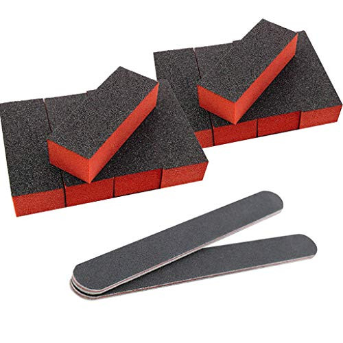 Nail Files and Buffer, Professional Manicure Tool Kit Emery Boards Buffer Sanding Blocks for Manicure Pedicure Nail Polishing -Multicolor-