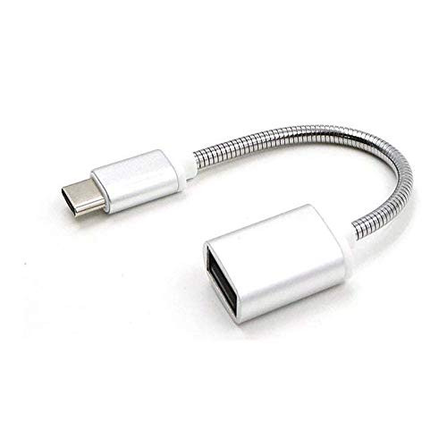 Metal USB C 3.1 Type C Male to USB Female OTG Data Sync Converter Adapter Cable,Silver