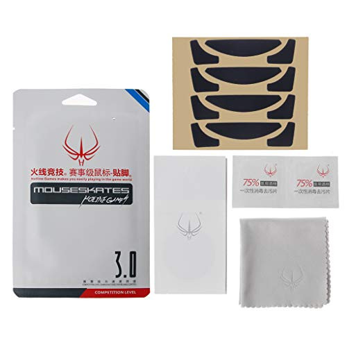 Huluda 4 Sets/Pack Original Hotline Games Competition Level Mouse Feet Mouse Skates Gildes for Razer DeathAdder 2013 Mouse 0.6mm Thickness Teflon