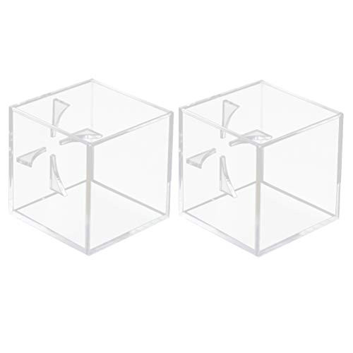 BESPORTBLE 2 Pcs Baseball Storage Case Practical Transparent Display Stand Acrylic Box for Tennis Ball Softball Ping Pong Ball