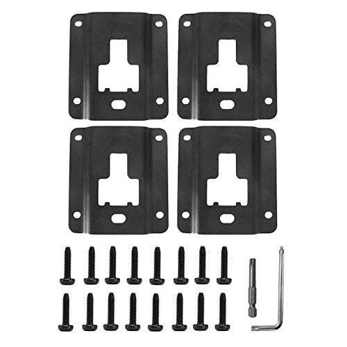 4pcs Box Link Tie Down Brackets for Ford F150 F250 F350 2015-2018 Raptor Truck Bed Cargo Load Hook Panel with 16 Anti-Theft Screws