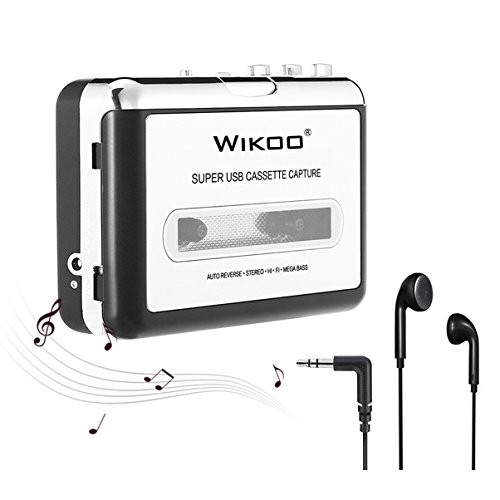 Wikoo Cassette Tape to MP3 CD Converter via USB,Portable USB Cassette Tape Player Walkman Captures MP3 Audio Music -Compatible with Laptops and PC,Convert Tape Cassettes to MP3 Format Wikoo Cassette Tape to MP3 CD Converter via USB,Portable USB Cassette Tape Player Walkman Captures MP3 Audio Music -Compatible with Laptops and PC,Convert Tape Cassettes to MP3 Format