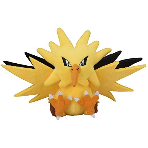 Zapdos: ~5" Small Pokemon Center Japan Pokémon Fit Micro Plush + 1 Pokemon Trading Card Bundle