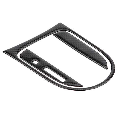 KIMISS Gear Panel Trim, for Ford Mustang 2015-2017, 3Pcs Carbon Fiber Car Interior Gear Shift Panel Cover Trim Sticker