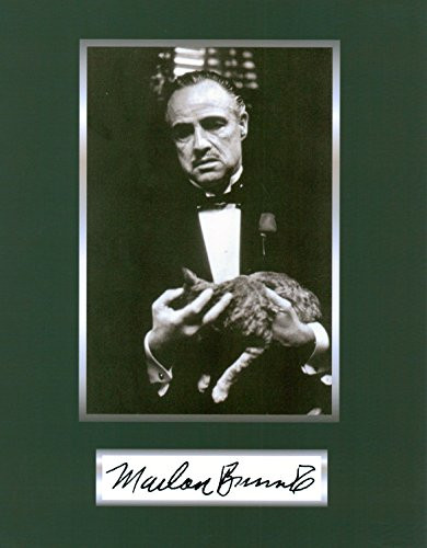 Marlon Brando, "The Godfather" 8 X 10 Photo Display Autograph on Glossy Photo Paper