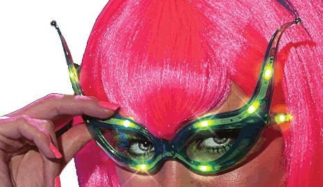 blinkee Green Masquerade LED Sunglasses by