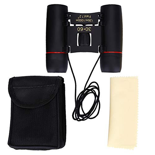 LAJS Dual Focusing Binoculars Portable Stable Metal Binoculars Black Binoculars Portable Binoculars Rainproof Star Observation for Bird Watching