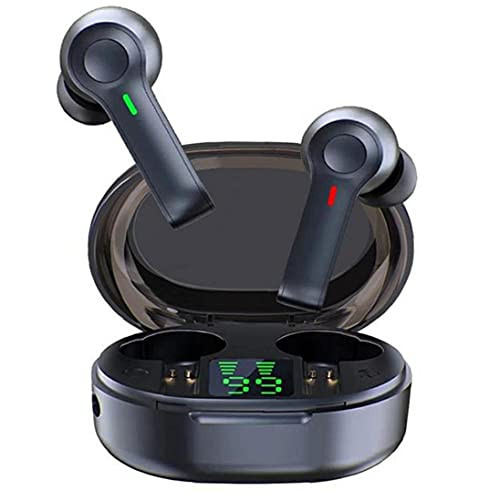 Bluetooth Earphones  and  Headphones Nice TWS HiFi Stereo Earphones Wireless in-Ear Earbuds with Mic Power Digital Display Black