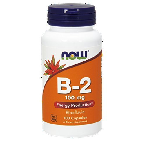 NOW Vitamin B-2 -riboflavin- 100mg, 100 Capsules -Pack of 3-