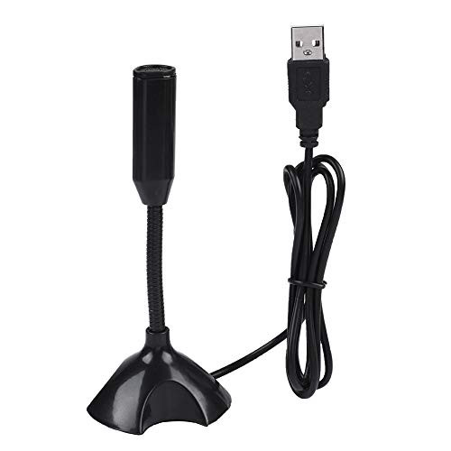 USB Desktop Microphone, Mini Condenser USB 2.0 Microphone Flexible Desktop Stand Mic for PC Laptop, Computer Microphones