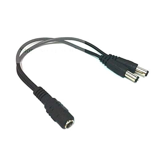 10 pcs 2.1mm x 5.5mm DC Barrel Plug Splitter 1 Female Plug to 2 Male Jack About 20 cm