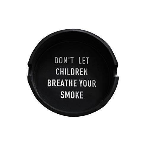 Queenbox Resin Cigarette Ashtray, Outdoors Indoors Ash Tray, Desktop Smoking Ash Tray for Home Office Decoration
