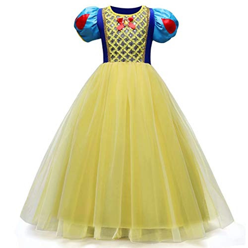 Tsyllyp Girl Snow White Coustume Princess Tutu Dress up Party Gown