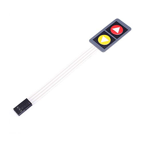1x2 Matrix Array 2Key Membrane Switch Keypad Matrix Keyboard 1x2 with Mark 2 Keys Display Switch Control Panel for DIY UP Down