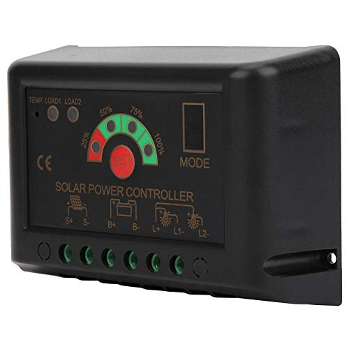 Solar Charge Controller, JN-S 12/24V PWM Solar Power Controller Adjustable Power Battery Charger Regulator-JN-S 20A-