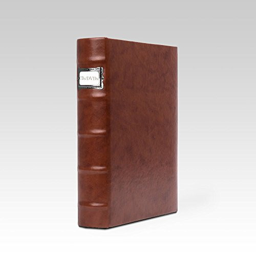 Bellagio-Italia Corona Caffe DVD Storage Binder - Stores Up to 48 DVDs, CDs, or Blu-Rays - Stores DVD Cover Art - Acid-Free Sheets