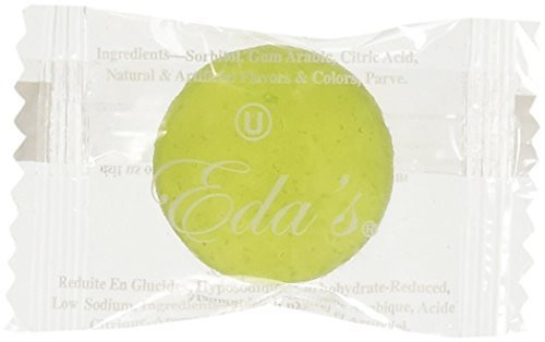eda's Sugar Free Intense Lemon-Lime Hard Candy, ONE POUND, individually wrapped, OU Parve, Uses Sorbitol, Low Sodium by Eda's Sugar Free