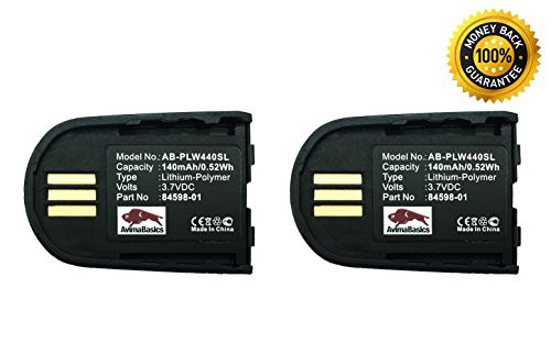 Savi Battery by AvimaBasics Replacement Rechargeable 140mAh 3.7V Battery Compatible with Plantronics Savi WH500 W440 W740 84598-01 82742-01 Bluetooth Wireless Headsets 84598-01 (2 Pack)