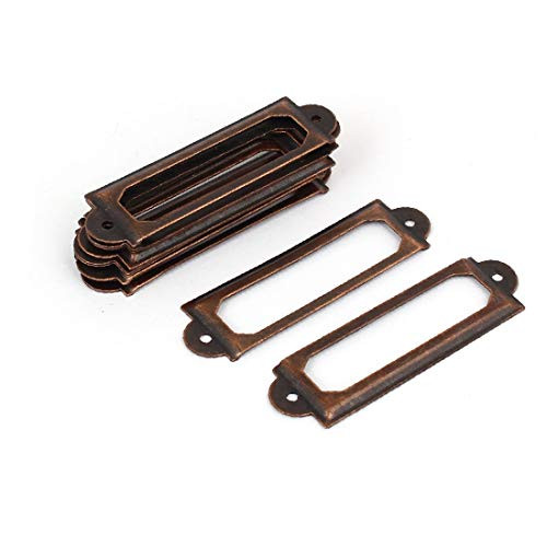 X-DREE Library File Drawer Tag Lable Holder Pull Handle Copper Tone 60mm Length 10pcs -74a5e837-a222-11e9-8d7c-4cedfbbbda4e-