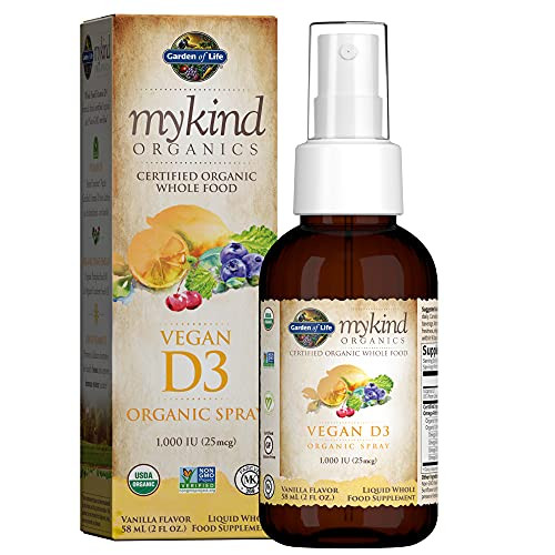 Garden of Life D3 Vitamin - mykind Organic Whole Food Vitamin D Supplement with Plant Omegas, Vegan, Vanilla, 2oz Liquid - Packaging May Vary Garden of Life D3 Vitamin - mykind Organic Whole Food Vitamin D Supplement with Plant Omegas, Vegan, Vanilla, 2oz Liquid - Packaging May Vary