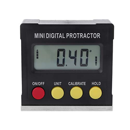 VNK 360 Degree Digital Protractor Inclinometer Electronic Level Box Magnetic Base Measuring Tools,Inch Measurement