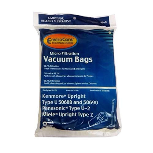 TVP Replacement Part for Kenmore Paper Bag, 50688 HB Micro ENV 9 PK
