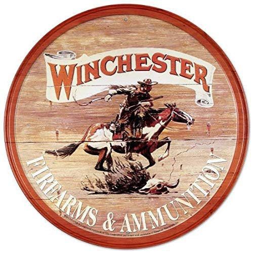 Wisesign Room Cafe Bar Farm Unique Personalized Winchester Express Round Metal Signs 12x12 Inches Wall Decor Tin Sign