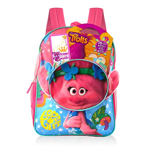 Trolls Backpack School Supplies Bundle ~ Trolls School Bag Set With 200 plus Trolls Stickers Plus Coloring Sheets, And More -Trolls School Supplies-