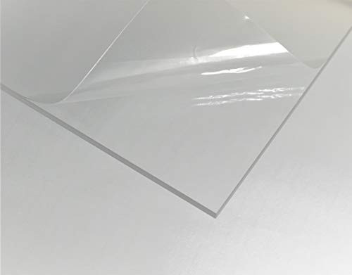 Plexiglass Sheet 1/8 inch thick, 12x12 Cast Clear Acrylic Sheet, Thick Clear Plastic Sheet, Thin Acrylic Sheets for Crafts, Acrylic Board Clear Acrylic Glass Panel Plexi Glass Sheet -2, 12"x12"-