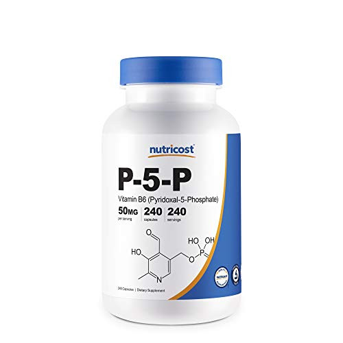 Nutricost P5P Vitamin B6 Supplement 50mg, 240 Capsules -Pyridoxal-5-Phosphate- - Vegetarian Friendly, Non-GMO, Gluten Free Nutricost P5P Vitamin B6 Supplement 50mg, 240 Capsules -Pyridoxal-5-Phosphate- - Vegetarian Friendly, Non-GMO, Gluten Free