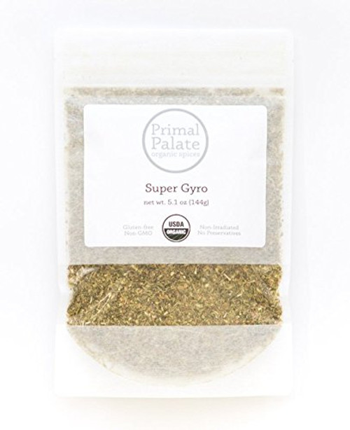 Primal Palate Organic Spices, Super Gyro Seasoning, Certified Organic, 5.1 oz resealable bag Primal Palate Organic Spices, Super Gyro Seasoning, Certified Organic, 5.1 oz resealable bag