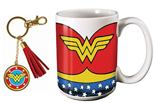 Spoontiques Wonder Woman Bundle, Ceramic Mug and Keychain