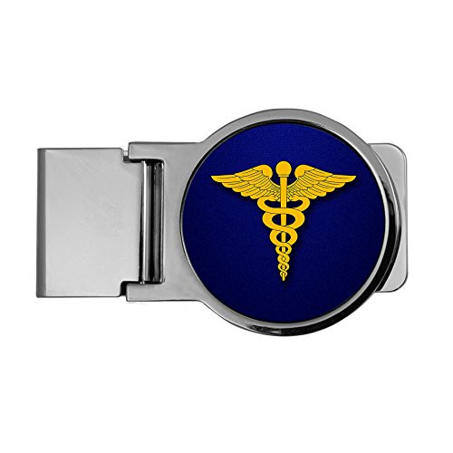 ExpressItBest Premium Money Clip - US Army Medical Corps, Branch Insignia