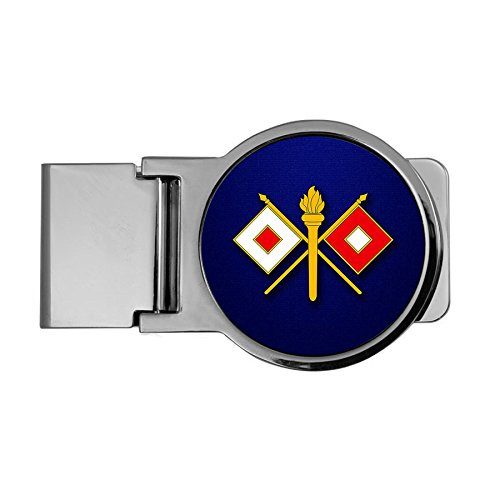 ExpressItBest Premium Money Clip - US Army Signal Corps, Branch Insignia