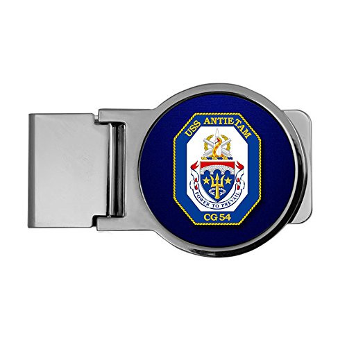 ExpressItBest Premium Money Clip - US Navy USS Antietam -CG 54-, Cruiser Emblem -Crest-