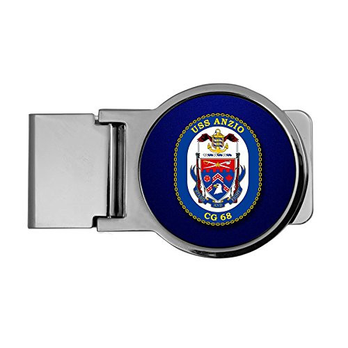 ExpressItBest Premium Money Clip - US Navy USS Anzio -CG 68-, Cruiser Emblem -Crest-